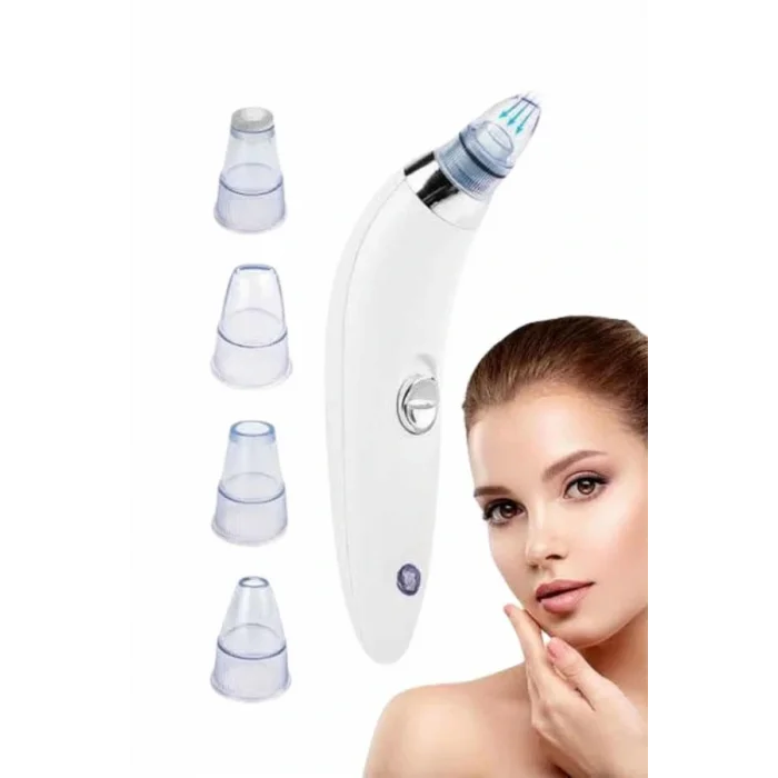 Yeni Nesil Vakumlu Pilli Siyah Nokta ve Yüz Temizleme Cihazı 4 Başlıklı