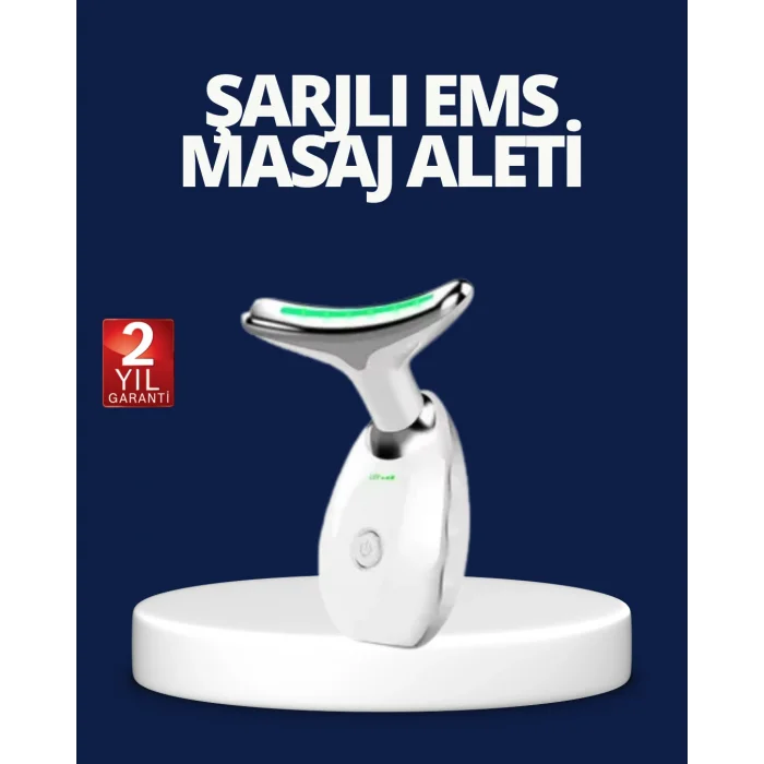 Yüz ve Boyun Sıkılaştırıcı Cilt Bakım Cihazı | EMS Mikro Akım & Kırışıklık Giderici