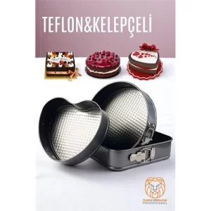 3 Boy Kelepçeli Kek Kalıbı 24-26-28 Cm Çoklu Kek Kalıbı Teflon