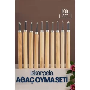 Ahşap Saplı İskarpela seti Ağaç ve Ahşap İşleme İçin Profesyonel Hobi Takımı Ahşap YontmaA Araçları