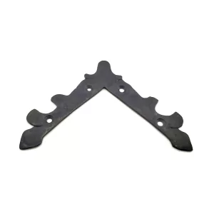 Antika Tarz Dekoratif Pirinç Lale Köşe Gönye - Üst, 133x133 Mm, Oksit