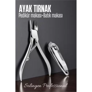 Ayak Tırnak Makası Batık Tırnak Makas Seti Pedikür Tırnak Makası Merys Solingen