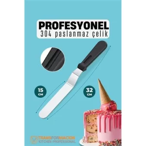 Pasta Spatulası Profesyonel 304 Paslanmaz Çelik 32 Cm