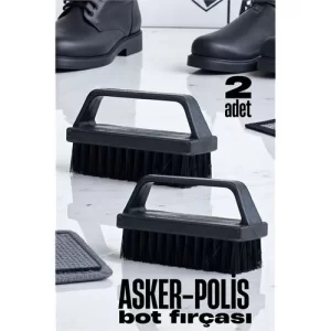 Sert Kıllı Asker-Polis Bot Fırçası - Leke Çıkarıcı Elbise Fırçası 2 ADET