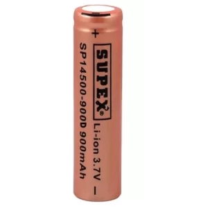 SUPEX 14500-900D LİTYUM ION 3.7V 900MAH ŞARJ EDİLEBİLİR DÜZ KAFA BAŞLIKSIZ PİL (5047)