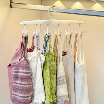 1 Adet Yer Tasarruflu 6 Kancalı Plastik Dolap İçi Düzenleyici Pratik Askı (5047)