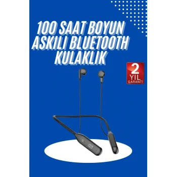 100 Saat Kablolu Boyun Askılı Dijital Göstergeli Bluetooth Kulaklık