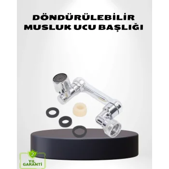 1080° Dönebilen Musluk Ucu – Su Tasarruflu, Esnek ve 360° Çift Eksenli Başlık