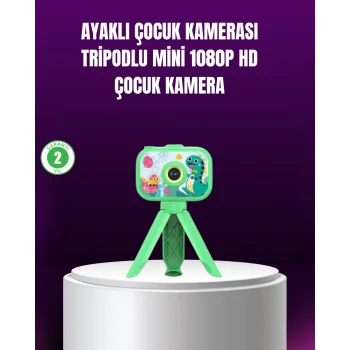 1080P HD Çocuk Vlog Kamerası – Tripod ve Eğitici Oyunlarl