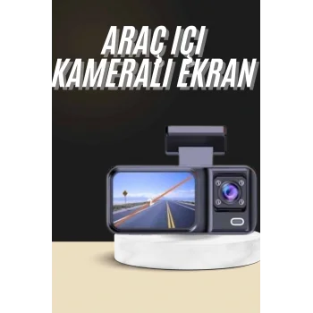 1080p Sürüş Kaydedici 2 İnç Araç Araba Ön İç Arka DVR IPS Ekran