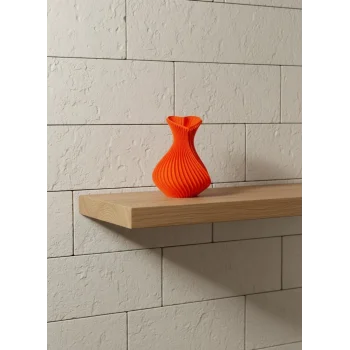 11 cm Turuncu Kalp Formlu Mini Vazo Estetik Dekoratif Obje