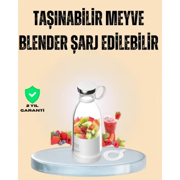 1200mAh Şarjlı, Hafif ve Pratik Taşınabilir Blender