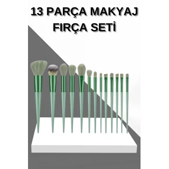 13 Parça Makyaj Fırça Seti Far Fırçası Allık Fırçası Yumuşak Uçlu
