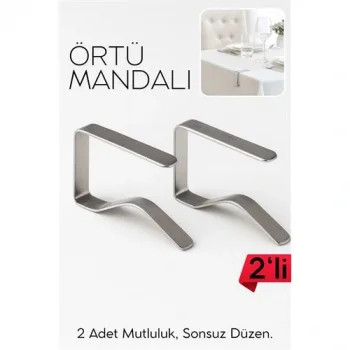 2li Masa Örtüsü Klipsi - Metal Masa Kelepçesi Masa Örtüsü Sabitleyici