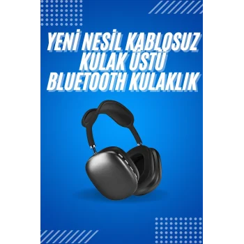 2025 Model Kulak Üstü Kablosuz Bluetooth Kulaklık Gürültü Azalta Uzun Pil