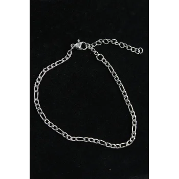 316L Çelik Figaro Model Gümüş Renk Erkek Bileklik
