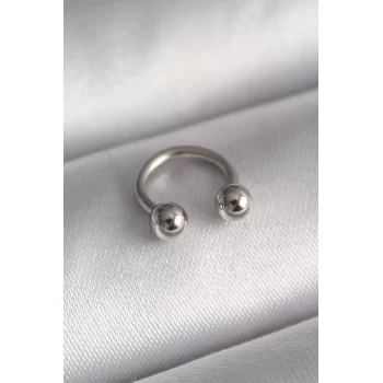 316L Çelik Gümüş Renk Halka Model Topçuk Piercing
