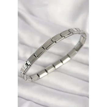 316L Çelik Gümüş Renk İnce Yazılı Nomination Kadın Bileklik