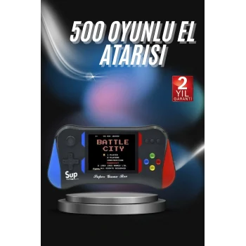 3.5 İnç 500ü 1 Arada Klasik Oyun Konsolu Nostalji Oyunlu Atari