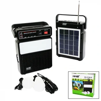 3IN1 - SOLAR2İN1 DİK MODEL EL FENERİ - RADYO - MP3BLUETOOTH - USB/ TF PORT - 2 PARÇA  AMPUL KABLOLU - POWERBANK (5047)
