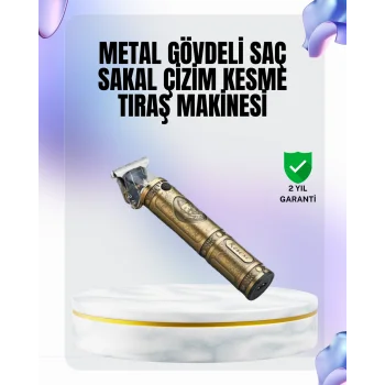 4 Kılavuz Taraklı Profesyonel Saç ve Sakal Kesme Makinesi