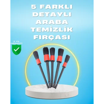 5li Araba Temizlik Fırçaları-Farklı Boyutlu Fırçalarla Derinlemesine Temizlik
