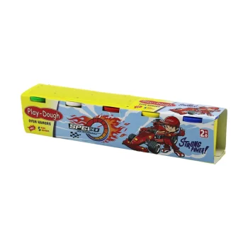 5 PCS MİNİ  5 RENK OYUN HAMURU  5-KAPAKLI PLASTİK KUTU (5047)