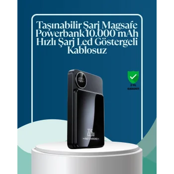 5000mAh / 10000mAh Kapasiteli Manyetik USB-C ve Kablosuz Powerbank