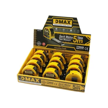 5MT X 19MM ÇELİK ŞERİT METRE STOPLU OTOMATİK KİLİT= BAS DURDUR - ÇEK SARSIN (5047)