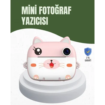 64GB TF Kart Destekli Çoklu Dil Seçeneği Sunan Anında Baskı Kamera