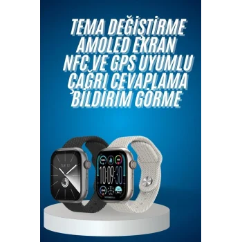 Akıllı Kol Saat Amoled Ekran Android ve İOS Uyumlu Arama Konuşma