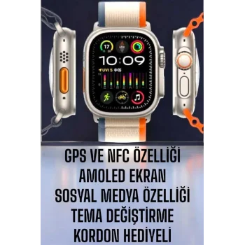 Akıllı Saat Amoled Ekran NFC Uyumlu Spor Modları Android ve İOS Uyumlu