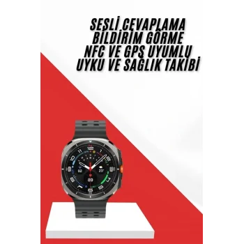 Akıllı Saat Müzik Dinleme Nabız Ölçer NFC ve GPS Uyumlu Sesli Asistan