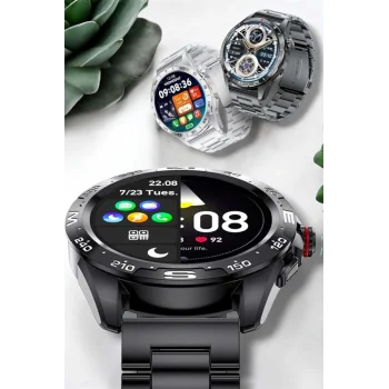 Akıllı Saat Sağlık ve Fitness Takibi Bluetooth Bağlantılı Dokunmatik Ekran