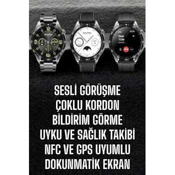 Akıllı Saat Titreşimli Pusula Nabız ve Tansiyon Ölçer NFC Uyumlu