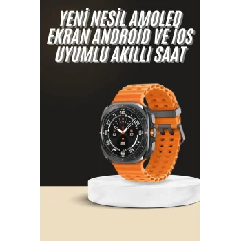 Akıllı Saat Unısex Zarif Görünümlü Titanyum Kasa Amoled Ekran Müzik Dinleme