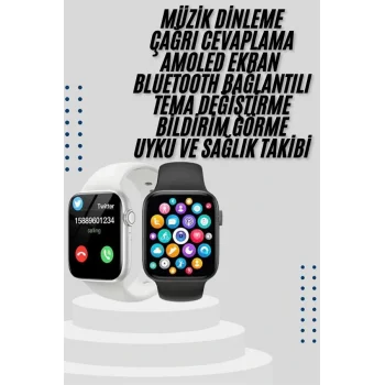 Akıllı Saat Yeni Nesil Android ve İOS Uyumlu Titreşim Modlu Alarm Kronometre