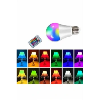 Ambiyans Aydınlatma RGB Led Lamba Kumandalı Renk Değiştirebilen