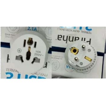 AMERİKAN İNGİLİZ FİŞ ADAPTÖR ÇEVİRİCİ 16A 250V NK-605K (5047)
