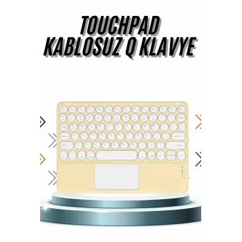 Android ve İOS Uyumlu Bluetooth Klavye Touchpad Slim Kablosuz Wifi Q Klavye