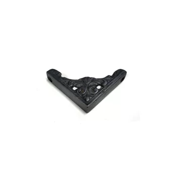 Antika Tarz Dekoratif Pirinç Köşe Süsü - 58x58 Mm, Oksit