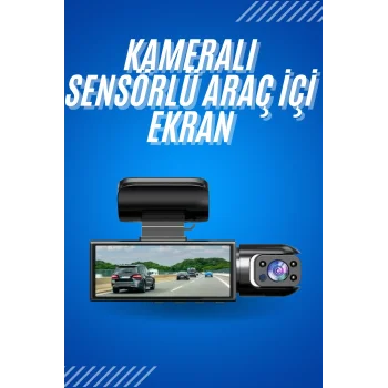 Araç İçi Full Hd Kamera Ön ve Arka Kameralı Ekranlı Araç Kamerası