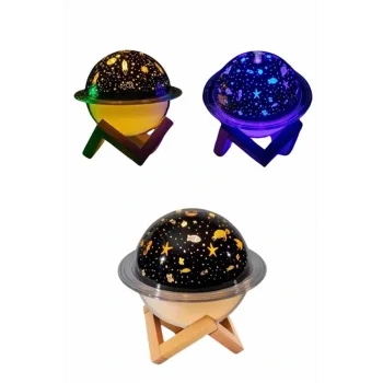 Aromaterapi Hava Nemlendirici Gece Lambası Uzay Model Satürn Oda Kokusu