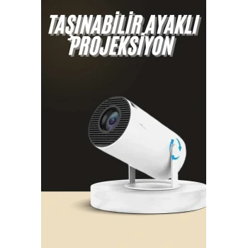 Ayaklı Projeksiyon Taşınabilir Mini Projektör Sinema Projektörü Android