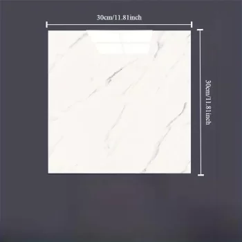 Beyaz Mermer Desenli Alüminyum Plastik Du Sticker (30*30)