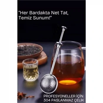 Bitki Çayı Süzgeci –Çay Demleme Aparatı Profesyonel 304 Paslanmaz Çelik