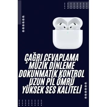 Bluetooth Kulaklık Beyaz Çağrı Cevaplama Dokunmatik Kontrol Kablosuz