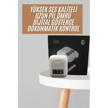 Bluetooth Kulaklık Dokunmatik Kontrol Uzun Pil Ömrü Dijital Göstergeli