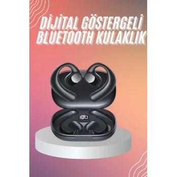 Bluetooth Kulaklık Küpeli Uzun Pil Ömrü Yüksek Ses Kaliteli Dijital Göstergeli