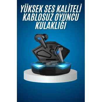 Bluetooth Kulaklık Oyuncu Kulaklığı RGB Işıklı Oyunlarda Düşük Gecikme